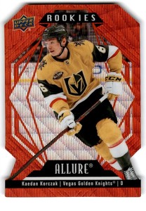 2022-23 Upper Deck Allure Orange Slice Die Cut Kaedan Korczak Rookie Vegas