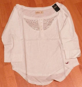 NWT Hollister Daley Ranch Shine Henley Top Tee by Abercrombie - Picture 1 of 2