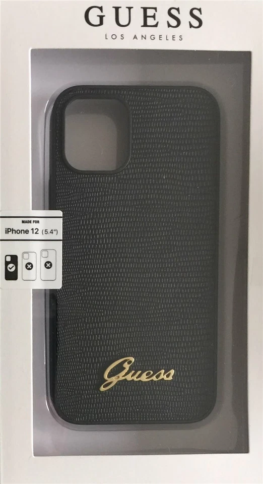Guess Custodia Rigida Lizard per Apple IPHONE 12 Mini 5,4 " Nero - Immagine 1 di 1