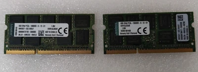 2 pcs. Kingston Laptop Memory 8GB 2Rx8 PC3L-10600SE RAM for parts or not working - Image 1 of 4
