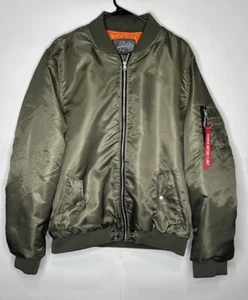 Brooklyn Cloth Herren Flieger Bomber Jacke Olivgrün/Orange Gr. XL Neu ohne Etikett - Bild 1 von 8