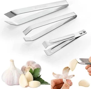 Palksky 3PCS Garlic Peeler, Stainless Steel Peeler Skin Silver - Picture 1 of 7