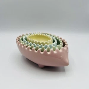 10 Strawberry Street Ceramic Hedgehog Nesting Measuring Cups Set 4 - Picture 1 of 12