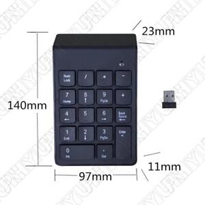 Wireless 2.4G USB Number Pad Numpad Number Keyboard ABS For Laptop Desktop