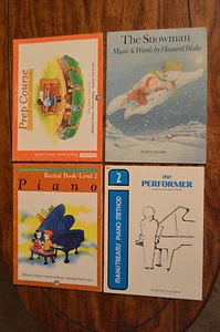 LOT OF (4) PIANO MUSIC BOOKLETS - PREP COURSE RECITAL MAINSTREAMS PIANO SCORE - Picture 1 of 2