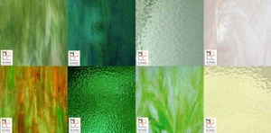 Green Polar Winds Stained Glass Pack and Mosaic Glass by BiNARi Glass Studio - Picture 1 of 2