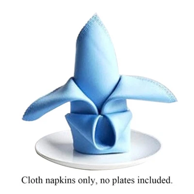 48*48cm Table Napkins Wedding Tableware Serviettes Polyester Cotton Fabric ✨  - - Image 1 of 4