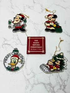 Walt Disney Mickey Mouse Christmas Tree The Night Before Christmas Book Ornament - Picture 1 of 4