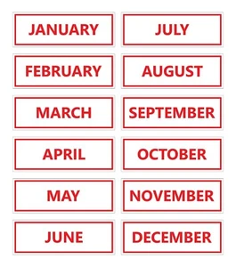 Imanes de mes calendario (no abreviados) de DCM Solutions - Imagen 1 de 36