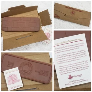 * Longaberger Pottery * Bread Basket Brick * Warming Stone * Terra Cotta * USA * - Picture 1 of 7