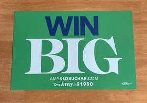 Amy Klobuchar Senator Official 2020 President Win Big Campaign Sign Placard - Bild 1 von 2