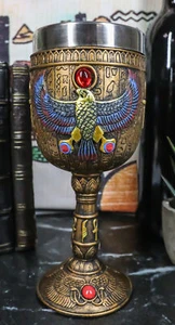 Antiguo Egipto Horus Halcón Pájaro Dios del Cielo 6 oz Cáliz de Vino - Imagen 1 de 7