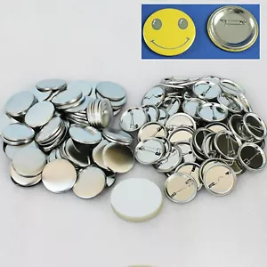 1000 piezas Juego de insignias de botón de metal Pin Back Parte Redonda Fabricación de insignias Suministros 25-75 mm - Imagen 1 de 7