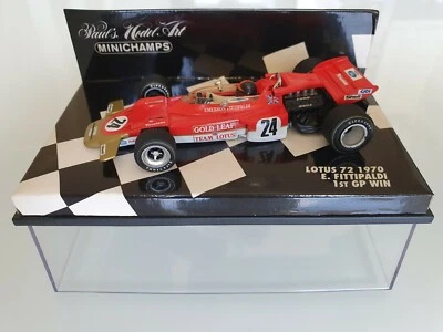 Minichamps scale 1:43 Lotus 72 1970 Emerson Fittipaldi - 1st GP Win - Immagine 1 di 3