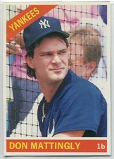 1991 Baseball Cards Magazine '66 Topps #55 Don Mattingly New York Yankees MINT