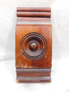 1800's Antique ROSETTE TRIM Plinth Block DOOR Molding VICTORIAN Style Fir ORNATE - Picture 1 of 6