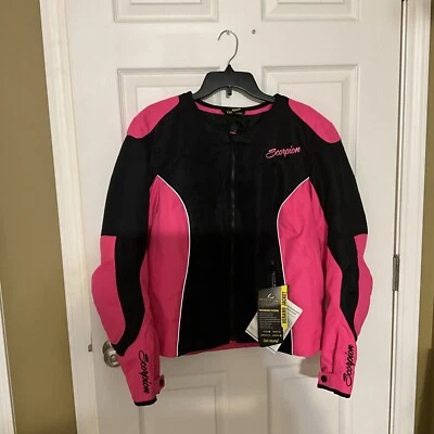 Chaqueta de Motociclista SCORPION - Acolchada GET STUNG Rosa Caliente y Negro Foto 1 de 4