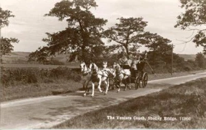 REAL PHOTO POSTCARD VENTURE COACH, SHOTLEY BRIDGE, COUNTY DURHAM, JOHNSTON#11966 - Foto 1 di 2