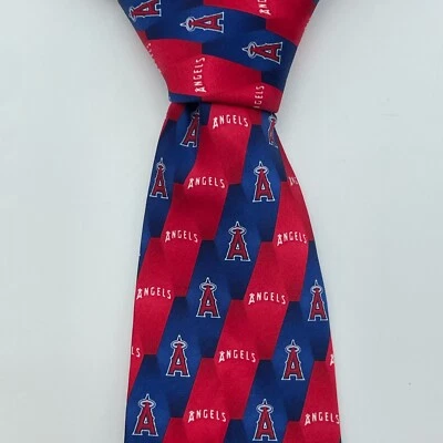 LA ANGEL MLB мужской шелковый галстук красный бейсбольный логотип печать 4 x 58 вентилятор классический галстук - Изображение 1 из 4