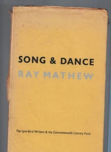 POETRY , SONG & DANCE by RAY MATHEW , HC/DJ , 1956 - Imagen 1 de 1