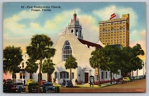 Postcard: Church, Tampa, FL, Hillsboro News Co., Curt Teich, 1943, Unposted - Picture 1 of 2
