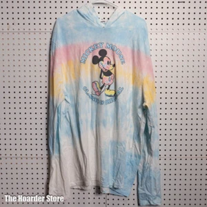 Disney Parks Mickey Mouse Classic Tie Dye Long Sleeve Hoodie Sweater Size 2XL - Picture 1 of 3
