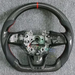 Volante de cuero de fibra de carbono personalizado adecuado para Kia Stinger 2018-2023 - Imagen 1 de 5