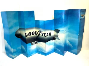 Raro Parasole Auto Fisarmonica Pubblicità Vintage Goodyear Tire Blimp Da Collezione - Foto 1 di 5