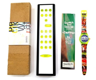 NUEVO Reloj Swatch Musicall ZAPPING SLZ104 por Artista: Nam June Paik ~ 430/30000 Foto 1 de 4