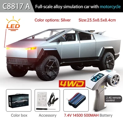 JJRC C8817 RC Car Alloy Cybertruck Car Model Simulation Off-Road Vehicle Camping - Image 1 of 4