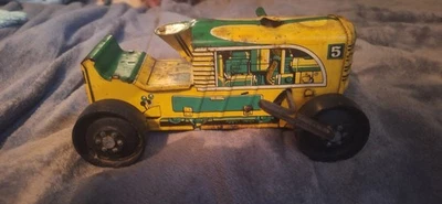 Tractor de escalada MARX de colección #5 juguete litográfico de hojalata de cuerda con llave años 50 ¡FUNCIONA! Foto 1 de 4