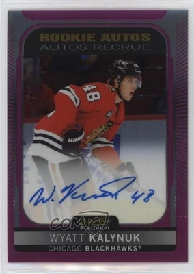 2021-22 O-Pee-Chee Platinum Rookie Auto Matte Pink Wyatt Kalynuk #R-WK - Image 1 of 3