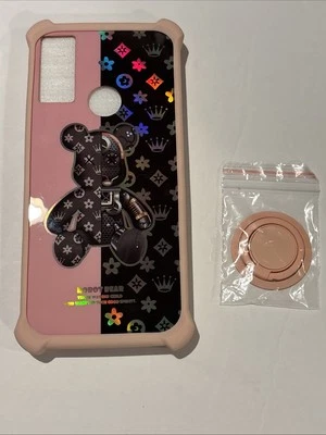 Alcatel 3L 1S 1V 2020 2021 Shockproof KickStand Hard Case Cover Robot Bear - Image 1 of 4