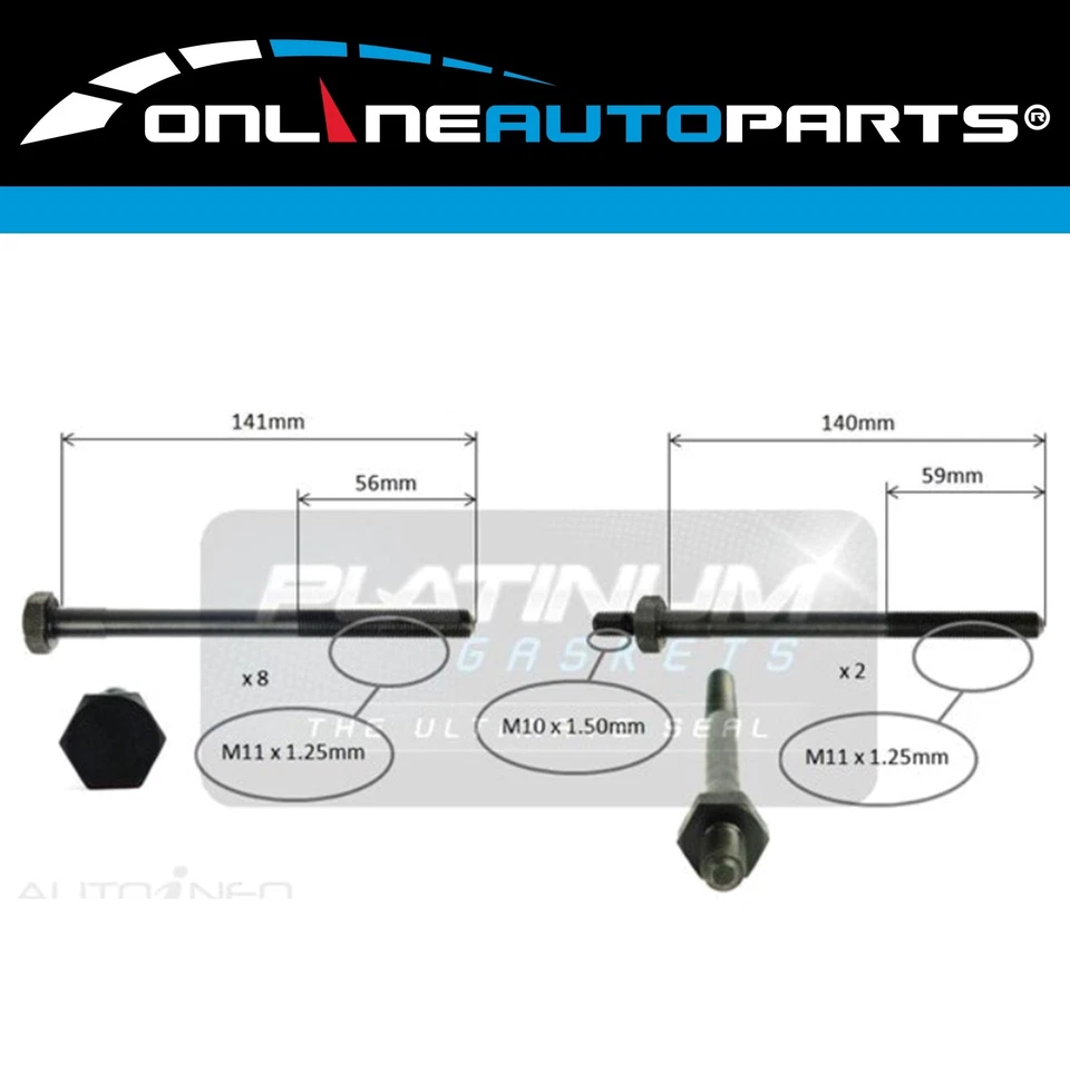 Engine Cylinder Head Bolt Set for Nissan Pulsar N13 4cyl 1.6L 16LF 1987~1991 - Image 1 of 1