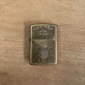 Vintage Zippo Lighter Vietnam War Engraved Rare - Picture 1 of 6