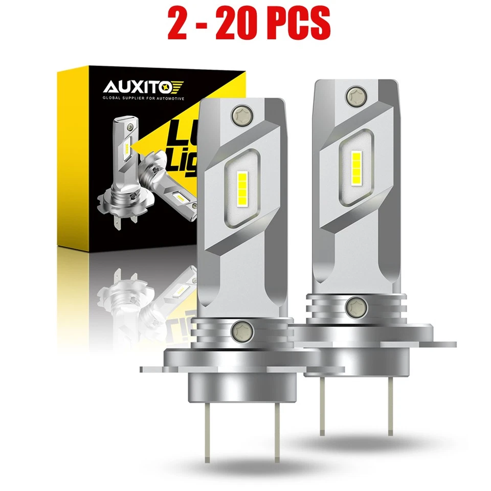 Juego de bombillas altas faros LED H7 haz bajo 80W 2-20X 6500K blanco brillante universal Foto 1 de 4