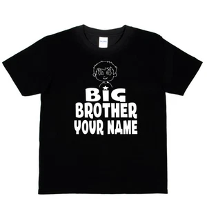 Camiseta Gran Hermano Personalizada Niños Tu Nombre Cumpleaños Divertida Camiseta Niños Regalo - Imagen 1 de 8