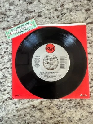 Keith Whitley- There's A New Kid In Town 45 RPM, RCA Records, 1990, UC, VG+ - Image 1 of 2