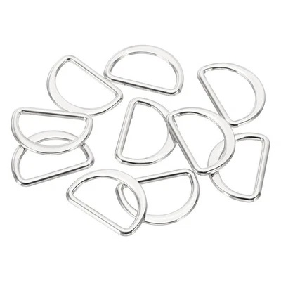 10 piezas 3/4" Metal D Anillo 12mm Plano Metal D Hebilla Anillos Plata Foto 1 de 4