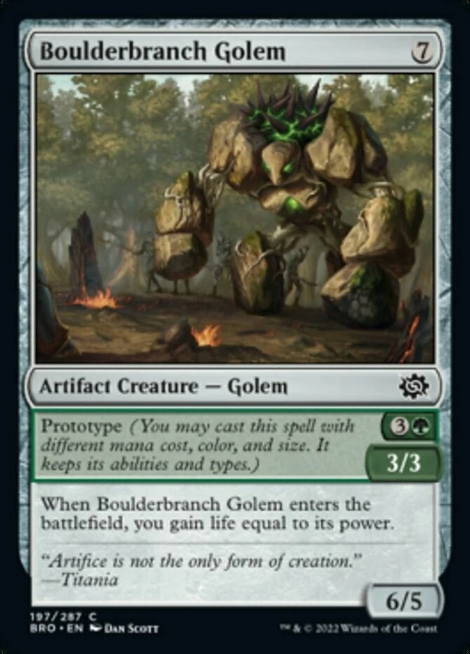 x1 Boulderbranch Golem - The Brothers' War - NM - MTG - Image 1 of 1
