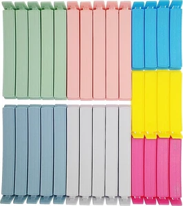 32 PIEZAS Clips de plástico para astillas Bolsa de alimentos Clips de sellado para almacenamiento de cocina Snack Bolsa Clips - Imagen 1 de 6