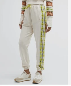 FP Free People Movement High Rise Winter Frost Side Panel Terry Joggers Women XS - Picture 1 of 14