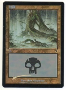 MTG T-Chinese Foil Swamp #341 Rob Alexander Invasion NM- - Picture 1 of 1