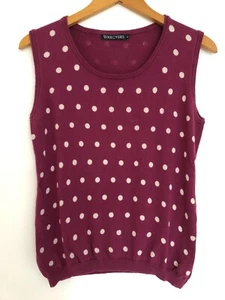 Woolovers Tank Top Vest Size Medium Silk/Cotton Jumper Dotty Pullover VGC - Picture 1 of 7