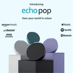 Echo Pop Bluetooth Smart Speaker mit Alexa | Full Sound Kompakt WLAN Lautsprecher - Bild 1 von 9