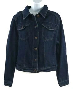 Mossimo co supply Jeans wear Cropped Denin Jacket 100 % Cotton Size L - Picture 1 of 7