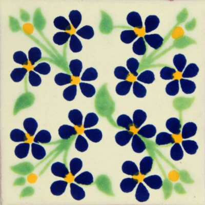Mexican Tile Folk Art Handmade Talavera Backsplash Handpainted Mosaic # C064 - Image 1 of 2