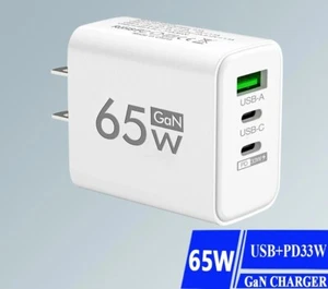 UE / USA / UK Superszybka 65W Typ C USB-C Wall PD Charger do iPhone Samsung Phone - Zdjęcie 1 z 21