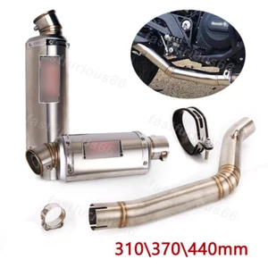51mm For Benelli Leoncino 500 Exhaust Muffler Silencer Mid Link Pipe Connect Tip - Picture 1 of 12