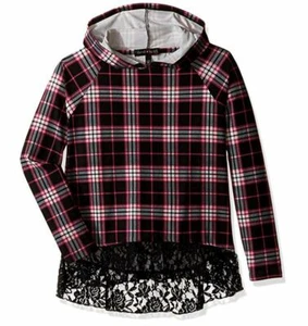 Derek Heart Girls' Big' Long Sleeve Raglan Allover Print Pullover 7/8 - Picture 1 of 1